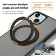 thumbnail image 3 of Allytechgroup Magnetic Case for iPhone 15 Plus, Built-in Invisible 360° Rotatable Kickstand, Compatible with MagSafe, PU Leather Slim Shockproof Protective Phone Case Cover, Grey, 3 of 7