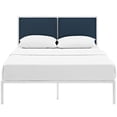 thumbnail image 5 of Modway Della King Fabric Panel Metal Bed in White and Azure, 5 of 6