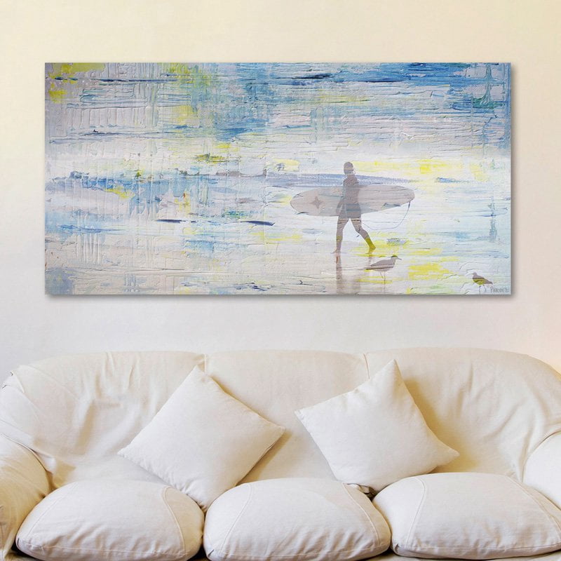 "Surfing Shadows" Painting Print on Wrapped Canvas
