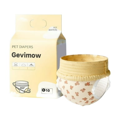Gevimow Diapers for pets, Disposable Full Wrap Female Puppy Dog in Heat Period Diapers, 360° Leak-Proof Super Absorbent Doggie Puppy Diapers for Small Medium Large Dogs