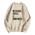 thumbnail image 4 of Sweatshirts Women Shirts Printed Casual Pullover Sweatshirt Crewneck Soft Long Sleeve Tops Beige S, 4 of 4