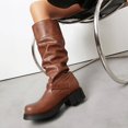 thumbnail image 6 of Tawop Boots for Women Knee High Chunky Low Heel Round Toe Winter Boots, 6 of 9