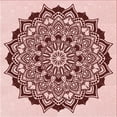thumbnail image 1 of Ahgly Company Machine Washable Indoor Square Transitional Brown Red Area Rugs, 7' Square, 1 of 7