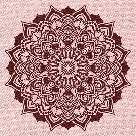 Ahgly Company Machine Washable Indoor Square Transitional Brown Red Area Rugs, 7' Square