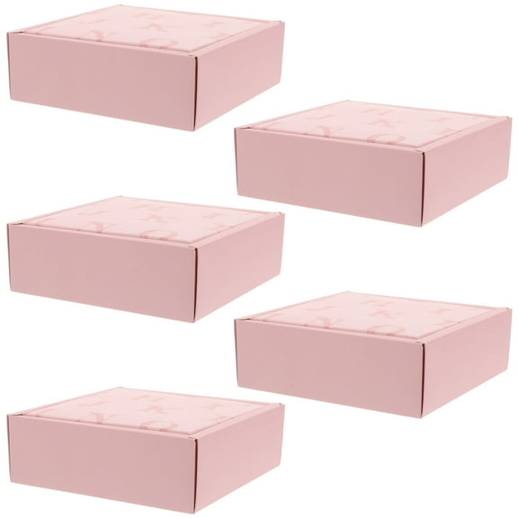 CTIRCHIU 5Pcs Pink Decorative Present Box with Flip Lid Reliable Handmade Packaging for Tea Soap and Candy Storage