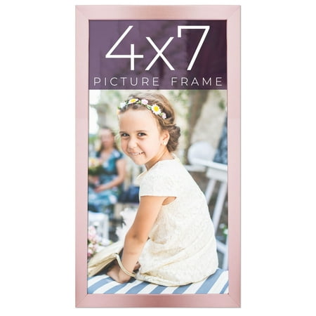 UPC: 0723650328651 | 4×7 In Annie Rose Gold Picture Frame – Contemporary Picture Frame Complete With UV Acrylic  Foam