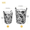 thumbnail image 2 of Large Laundry Basket with Handles - vibrant boho flower black white Kids Baby Dirty Clothes Laundry Hamper for Bedroom Aesthetic, 2 of 5