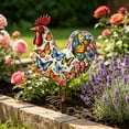 thumbnail image 5 of Sktrjpolfis Double Sided Painted Rooster Yard Stake, 11.8×7.9 Inch Weatherproof Outdoor Lawn Ornament for Flower Bed Backyard Patio Home Garden Decorations, 5 of 5