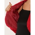thumbnail image 5 of INSPIRE CHIC Formal Bolero for Women's Evening Dressy Faux Fur Shrug Jacket XS Red, 5 of 7
