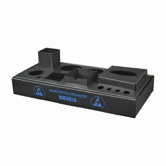 Menda Desktop Organizer,Black,2 3/8" H 35873