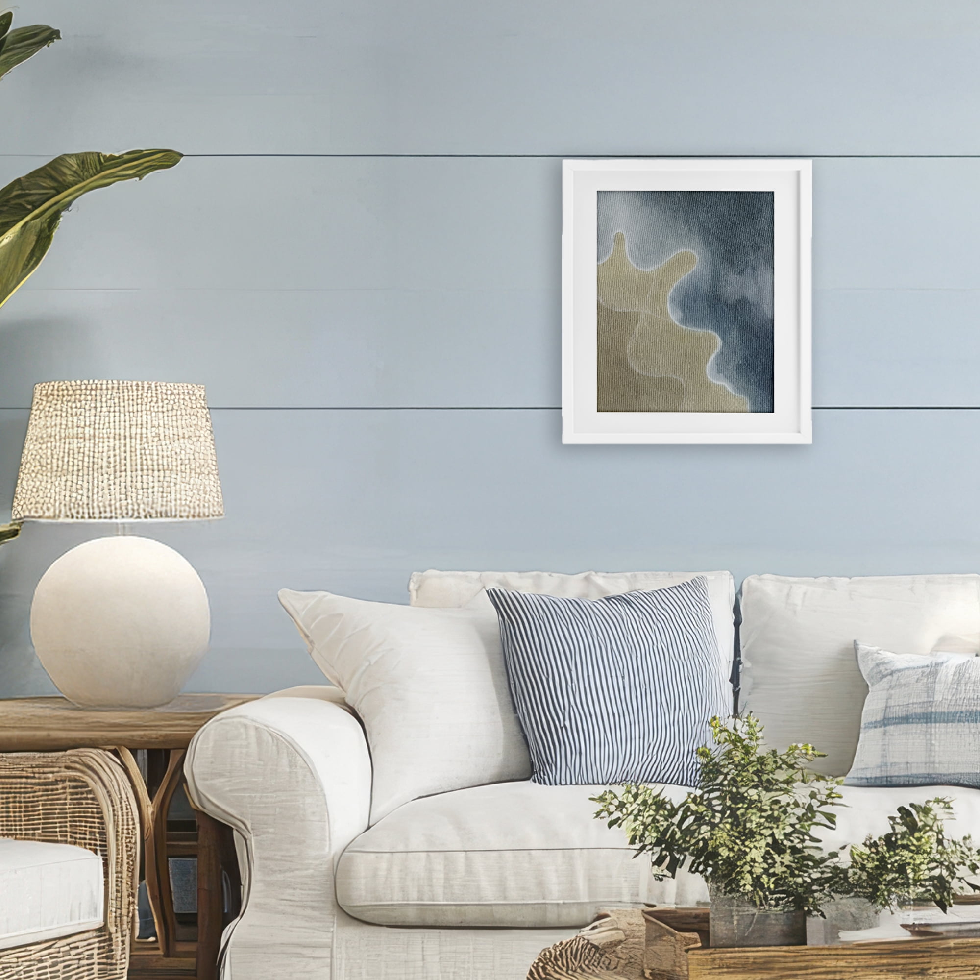 Stupell Industries Turning The Tides Contour White Framed Print Under Glass, design by Grace Popp