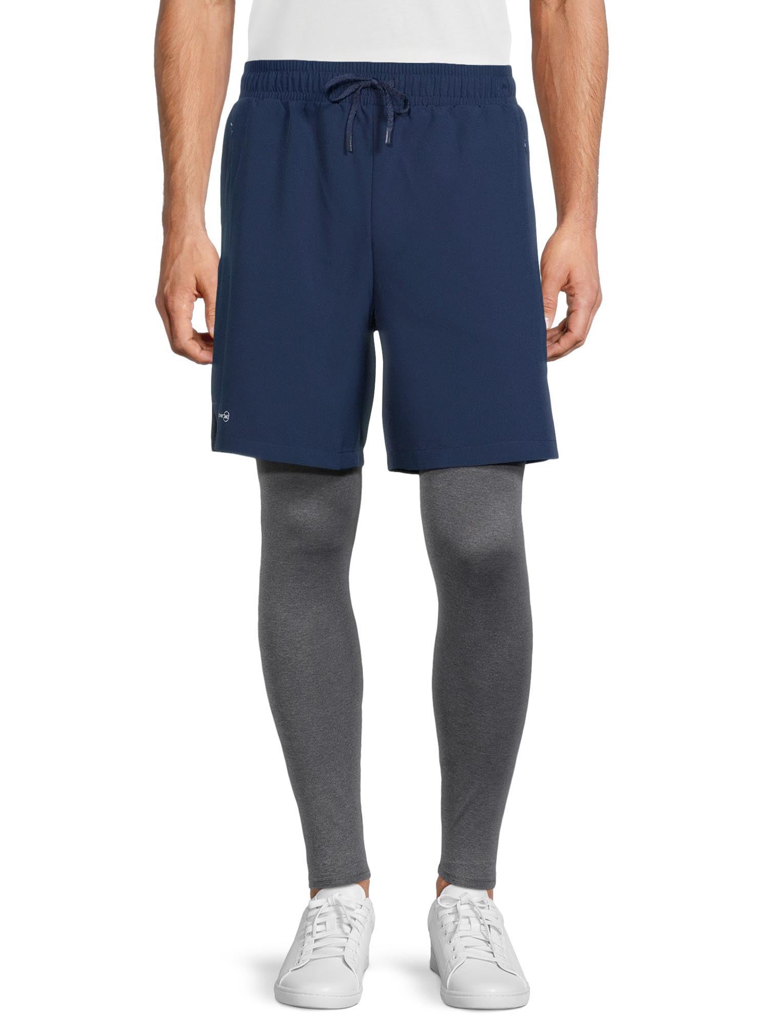 Russell Men's and Big Men's 2-in-1 Shorts with Compression Tights 