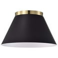 thumbnail image 2 of Nuvo Lighting Dover - 3 Light - Small Flush Mount - Black with Vintage Brass, 2 of 6