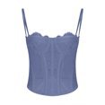 thumbnail image 4 of UYISJ Womens Lace Bustier Mesh Sexy Vintage Spaghetti Strap Open Back Boned Corset Going Out Party Crop Top, 4 of 5