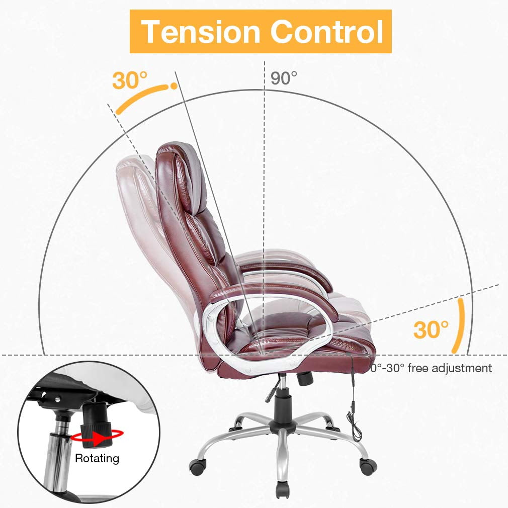 BestOffice Ergonomic Office Chair, Lumbar Support, Rolling Swivel for Women, Men(Brown)