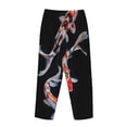 thumbnail image 3 of Lsque Tricolor Koi Fish Trio Print Women's Pajama Pants, Lounge Pant - Comfortable Home Wear,Elastic Waistband, Stylish Design-Large, 3 of 9