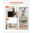 thumbnail image 6 of KFFKFF Retractable Baby Gate, 34 inches High, Expands up to 55 inches Wide, Mesh Barrier for Children or Pets, Simple Installation for Stairs, Doorways, Hallways, and Play Areas, Black, 6 of 9