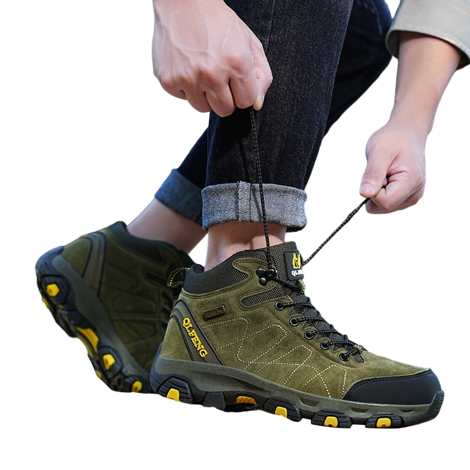 YLYL Women's Outdoor Waterproof Hiking Shoes Lightweight Non-Slip Trailing Trekking Sneakers Camping Walking Work Climbing Shoe
