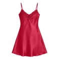 thumbnail image 7 of Women's Sleepwear Zaewscy Lady's Sleeveless V-neck Dress For Home Wear Red XS, 7 of 7