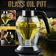 thumbnail image 1 of Aceitera de Vidrio En Forma de Diamante, Diseño Multiusos, Botella de Vinagre a Prueba de Polvo, para Condimentos de Cocina, Elegante Base En Forma de Diamante, 200 Ml, Estilo Japonés, 1 of 7