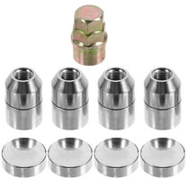Worgeous Wheel Lock Nut Security Bolt for Car Made of Iron with Unique Key 12mm x 1.5mm Silver