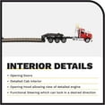 thumbnail image 4 of 1:50 Western Star 49X SB Tridem Tractor - Opening Hood - Detroit Diesel Engine - Opening Doors & Interior XL 120 HDG Drop Deck Trailer, with Single & Tandem Axle Boosters - Diecast Masters - 71090, 4 of 8