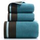 thumbnail image 1 of Namzi Juego de toallas de baño de 3 piezas, toallas de baño de algodón peinado, toallas de baño absorbentes, toallas de mano para baño, juegos de toallas de baño de lujo para baño, azul, 1 of 5