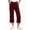Wine, variant on SBYOJLPB Solid Color Capris Pants for Women Elastic Waist Pocket Casual Stretchy Stylish Pants for Spring Summer Women's Cropped Pants
