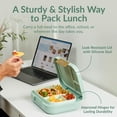 thumbnail image 3 of Bentgo Modern - Adult & Teen Bento Lunch Box; 3-4 Compartments, Leak-Resistant, 5.5 Cup Capacity/44 fl oz, Improved Locking Clips, Reusable, BPA-Free, Dishwasher/Microwave Safe Tray (Mint Green), 3 of 9