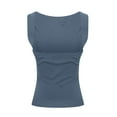 thumbnail image 6 of cfhntfmh Crop Tops for Women Slim Sleeveless Round Neck Tank Shirts Summer Backless Basic Plain T-Shirts, 6 of 6