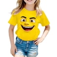 thumbnail image 5 of Bainana Cartoon Print Tshirts For Teen Kids Boys Girls Short Sleeve Crew Neck Pullover T Shirt Fashion Cute Youth Child Loose Fit Summer Tops Yellow Size 4-5 Years, 5 of 6