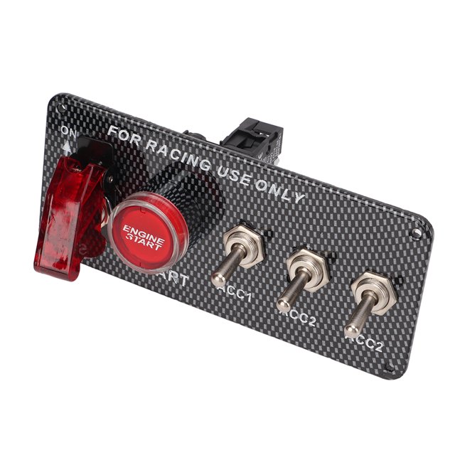 Panel De Botón De Arranque Del Motor, Panel De Interruptor De Palanca De Encendido Universal De Alta Eficiencia Estilo De Fibra De Carbono Sensible Plug And Play Para ANGGREK Otros