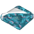 thumbnail image 2 of Salouo Seahorse Print Bed Blankets,Flannel Blanket Comfortable Air Conditioning Blanket Lightweight Blanket for Sofa Bed Travel & Couch -80"x60", 2 of 8