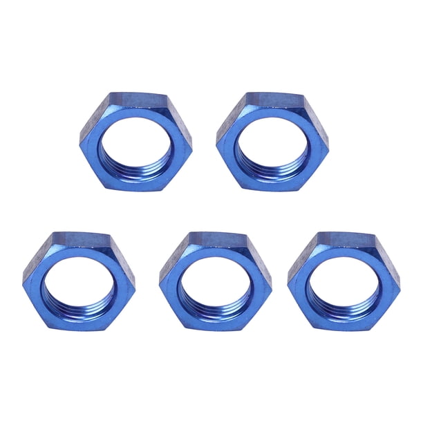 Adaptador 5 Piezas AN8 Rosca Hembra Tuerca De Bloqueo Hexagonal aleación De Metal Adaptador De Montaje De Tuerca De Bloqueo Reemplazo Azul Para Accesorios De Mamparo