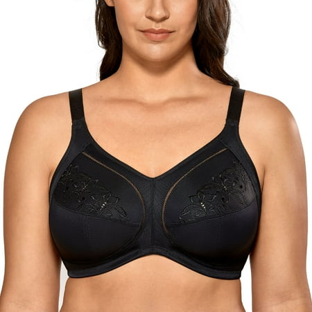

DELIMIRA Women s Wireless Full Coverage Plus Size Non Padded Cotton Bra