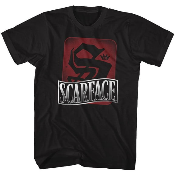Scarface S Is For Scarface Black Adult T-Shirt 4Xlt