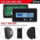 thumbnail image 2 of Medidor de Monitor de capacidad de batería LCD de 2 uds, batería de plomo ácido S de 12V/24V/36V/48V, 2 of 5