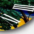 thumbnail image 3 of Designart 'Orange Beach By The Coastline' Nautical & Coastal Wall Clock, 3 of 5