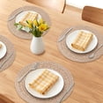 thumbnail image 2 of Unique Bargains 6Pcs Farmhouse Hollowed-out Placemats Brown 15" x 15", 2 of 6