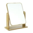 thumbnail image 1 of Espejo de Maquillaje de Madera Natural Único Bargains con Soporte Rotatorio para Mujeres Beige Grande, 1 of 7