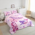 thumbnail image 3 of Castle Fairy Sea Mermaid Full Size Comforter Sets,Bling Glitter Print Bedding Sets, 3 of 8