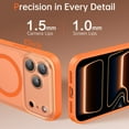 thumbnail image 7 of DUEDUE iPhone 17 Pro Max 6.9", Compatible with Mag-Safe, Magnetic Slim Matte Shockproof Cover Case For iPhone 17 Pro Max, Orange, 7 of 7