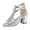 Silver, variant on JeashCHAT Sandals for Women New Summer Fashion Rhinestone Women's Shoes Thick Heel Open Toe Sandals