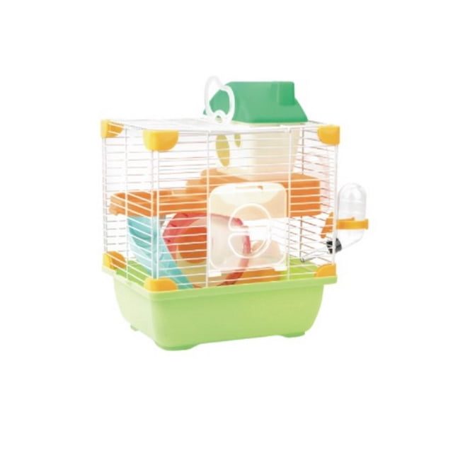 Jaula Plástica Hamster Land Verde Plataforma Casa Sunny Sunny SP-3637