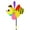 Pink, variant on Outdoor Three Cartoon Pattern Optional Windmill Children's Toy Yard Birthday Decorations Outdoor Chicken And Helicopter Recycled Metal Whirligig Garden Stick Decorations Whirligigs Garden Wooden