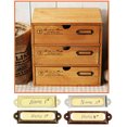 TUMALL 50Pcs Vintage Office Library Drawer Tag Label Holder DIYd