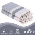 thumbnail image 2 of Toallas de mano Ruvy Home Basics de algodón turco, paquete de 2 unidades, 45 x 100 cm, 2 of 7