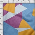 thumbnail image 3 of oneOone Viscose Jersey Purple Fabric Geometric Abstract Random Shapes Sewing Material Print Fabric By The Yard 60 Inch Wide, 3 of 4