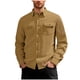 thumbnail image 1 of Ceisia Men's fashion casual solid color warm fleece lapel jacket Gift long sleeve outerwear, 1 of 8