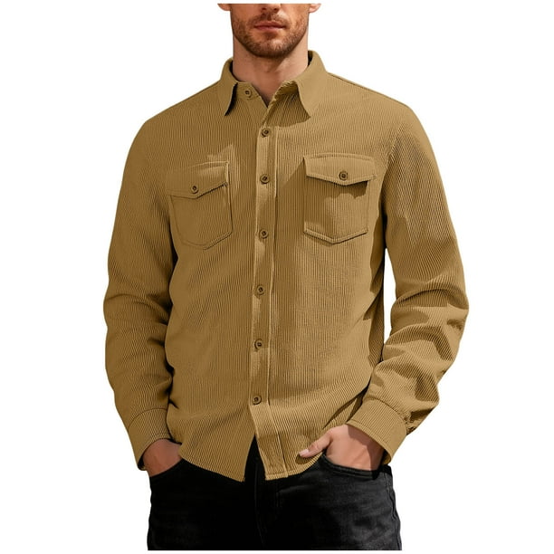 Ceisia Men's fashion casual solid color warm fleece lapel jacket Gift long sleeve outerwear